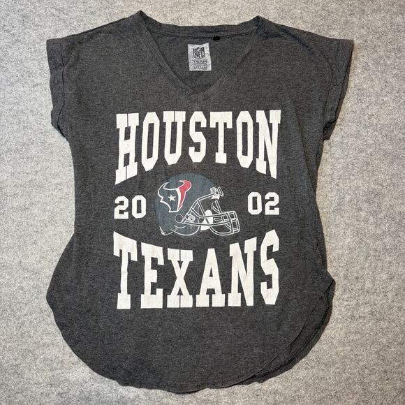 NFL TEAM APPAREL Tops - NFL TEAM APPAREL Women's V-Neck T-Shirt M Gray Heather Graphic